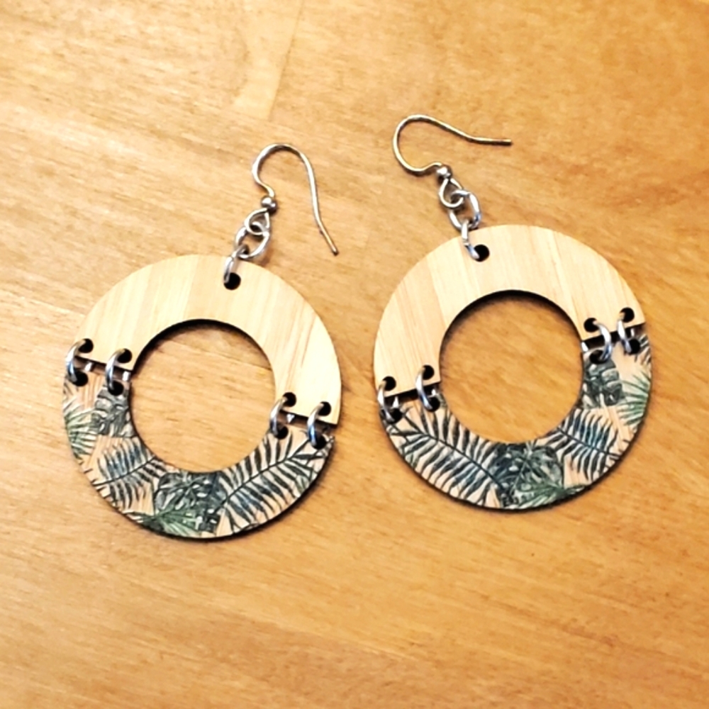 Bamboo Lightweight Circle Earrings